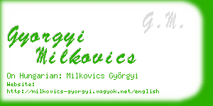 gyorgyi milkovics business card