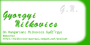 gyorgyi milkovics business card